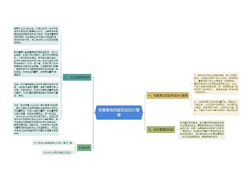 有董事会的能否设执行董事