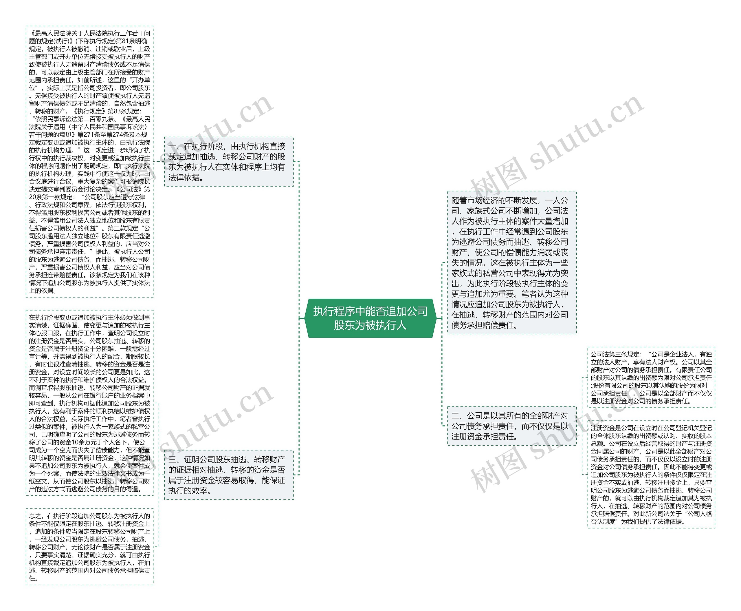 执行程序中能否追加公司股东为被执行人思维导图