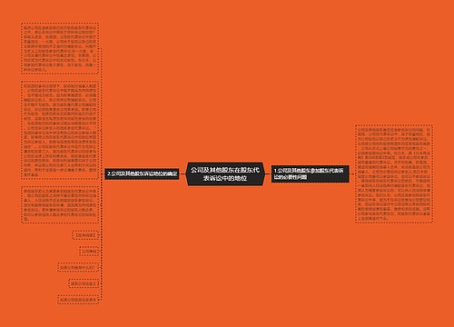 公司及其他股东在股东代表诉讼中的地位