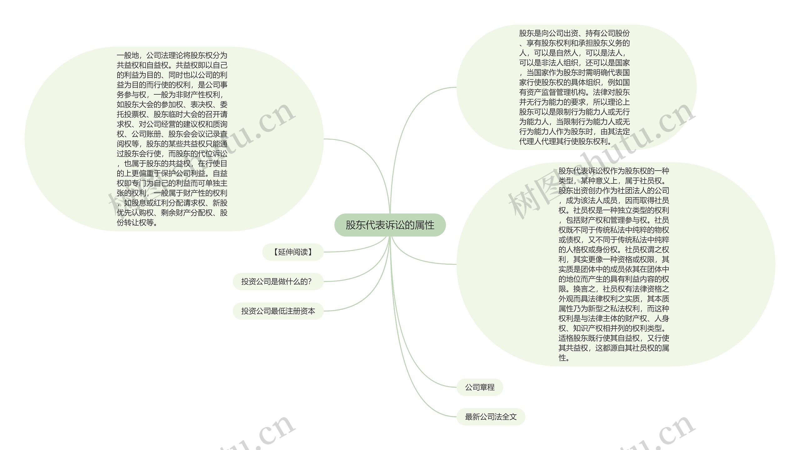 股东代表诉讼的属性思维导图