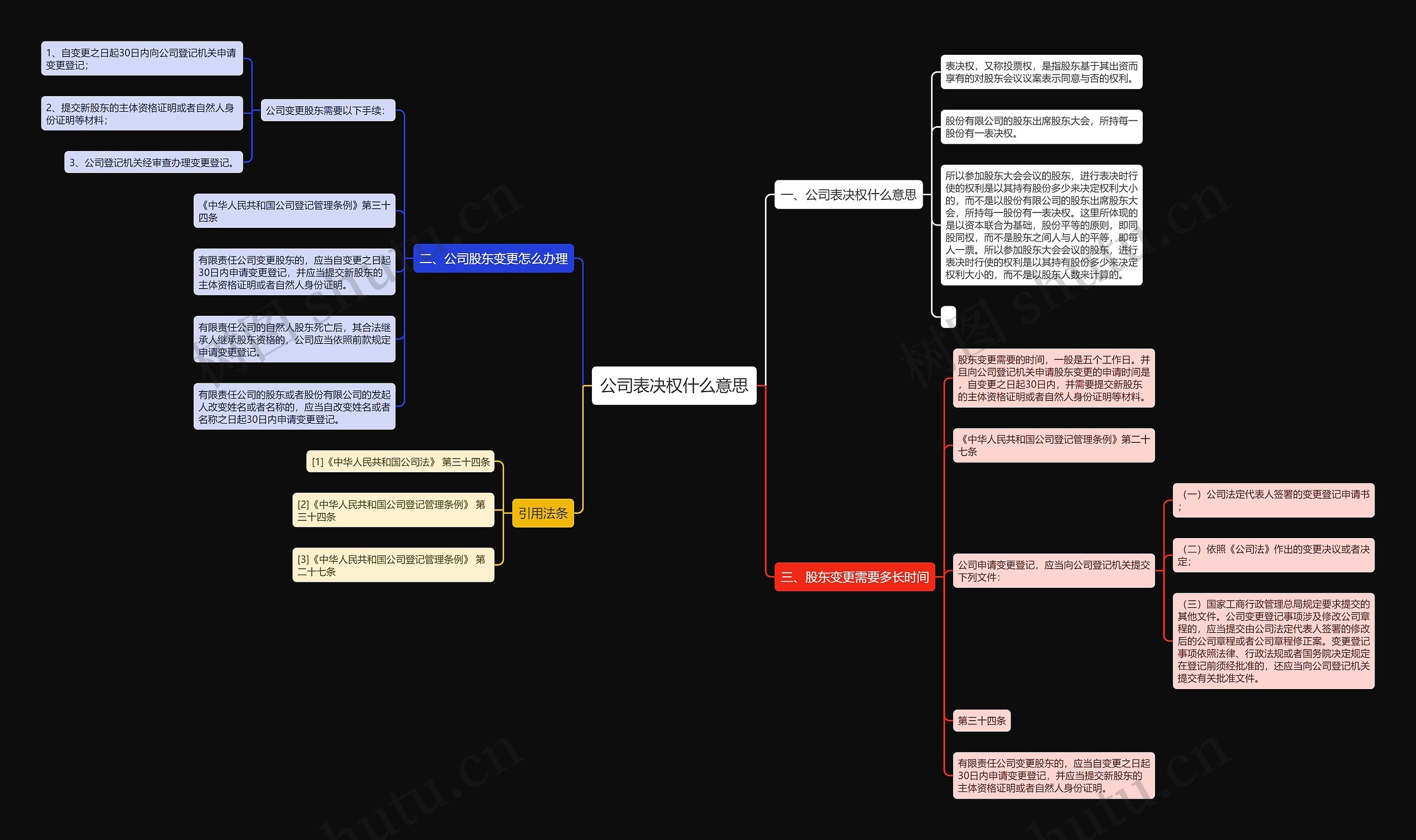 公司表决权什么意思思维导图