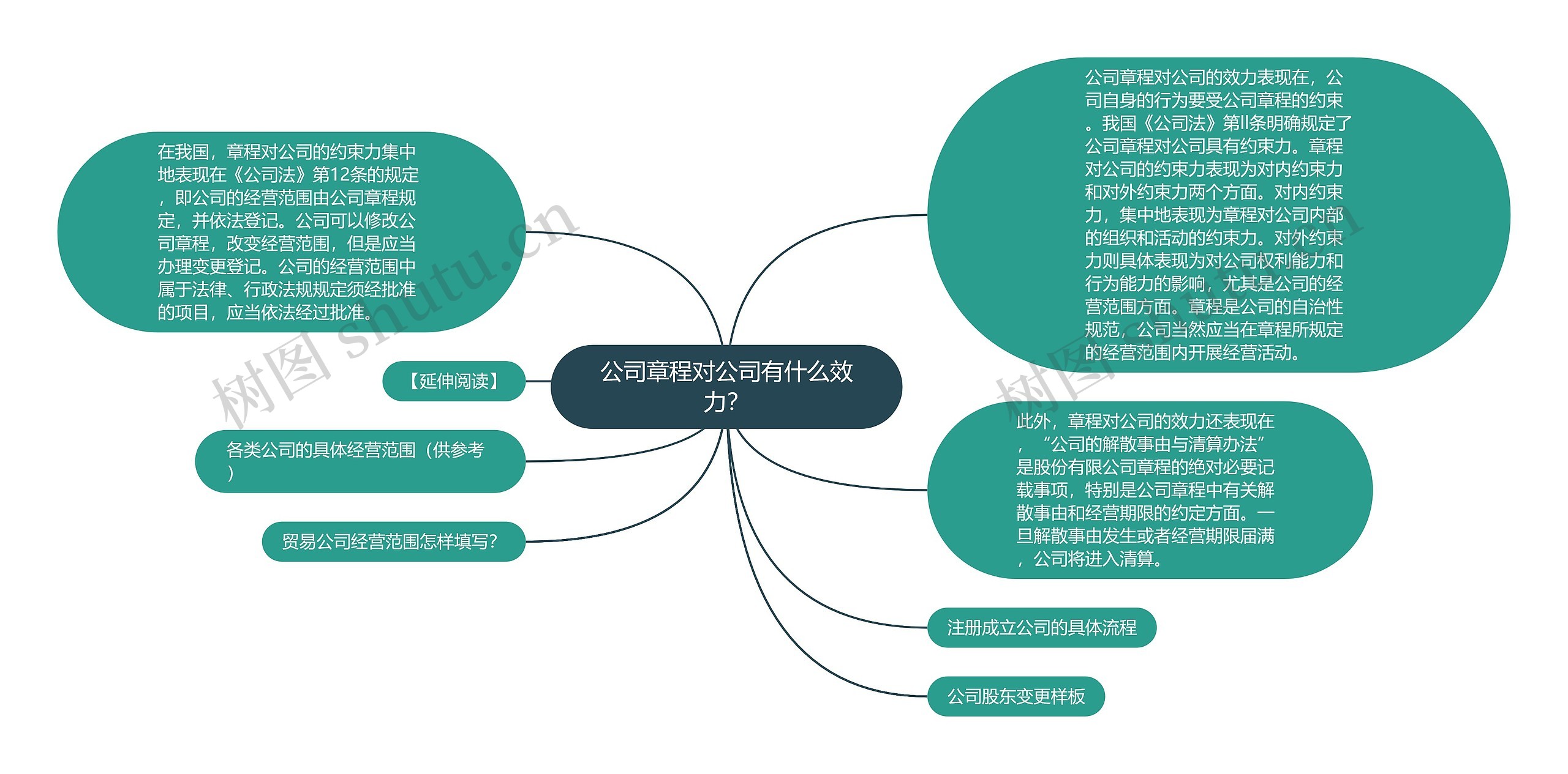 公司章程对公司有什么效力？思维导图