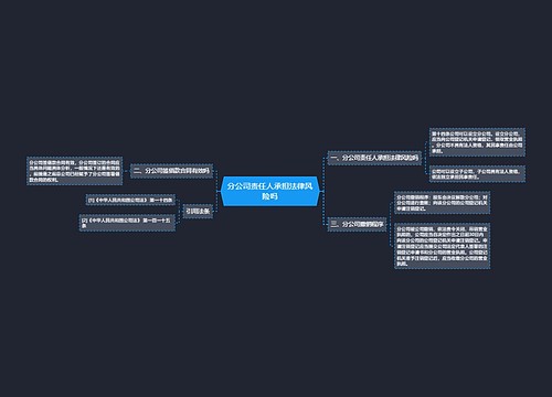 分公司责任人承担法律风险吗