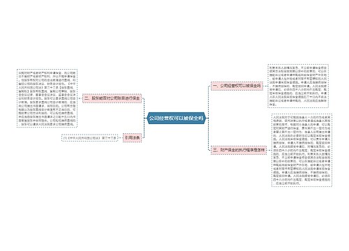 公司经营权可以被保全吗