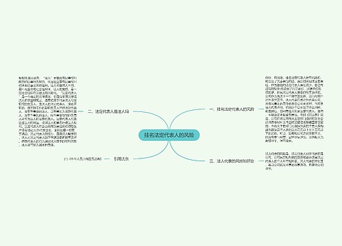 挂名法定代表人的风险