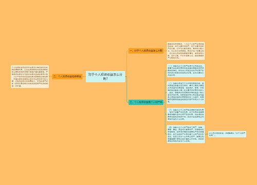 对于个人投资收益怎么分割?