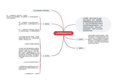 公司章程的基本特征