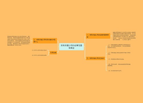 劳务派遣公司的经营范围有哪些