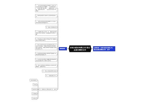 改制为股份有限公司 登记应提交哪些文件