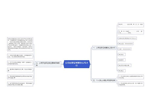 公司在职证明要怎么写才行