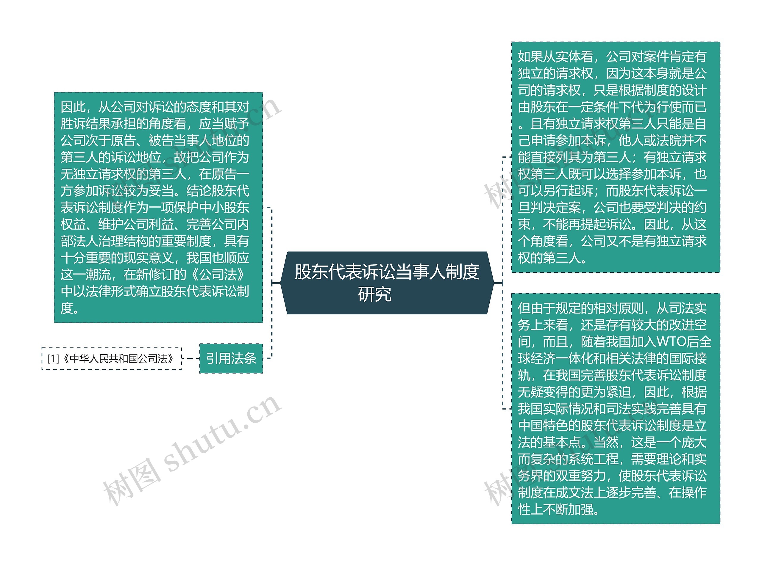 股东代表诉讼当事人制度研究     思维导图