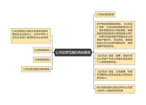 公司经营范围的具体限制