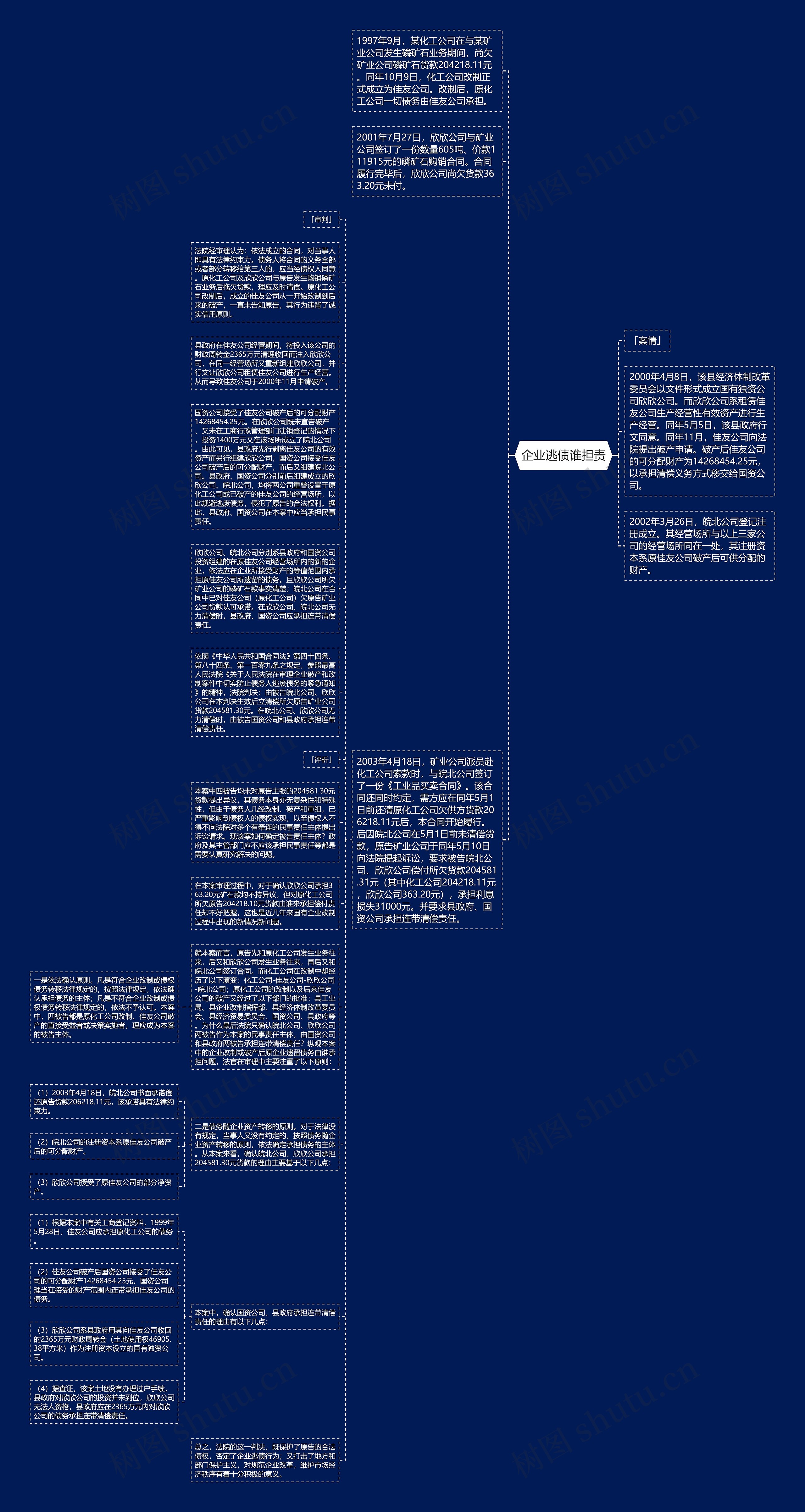 企业逃债谁担责思维导图