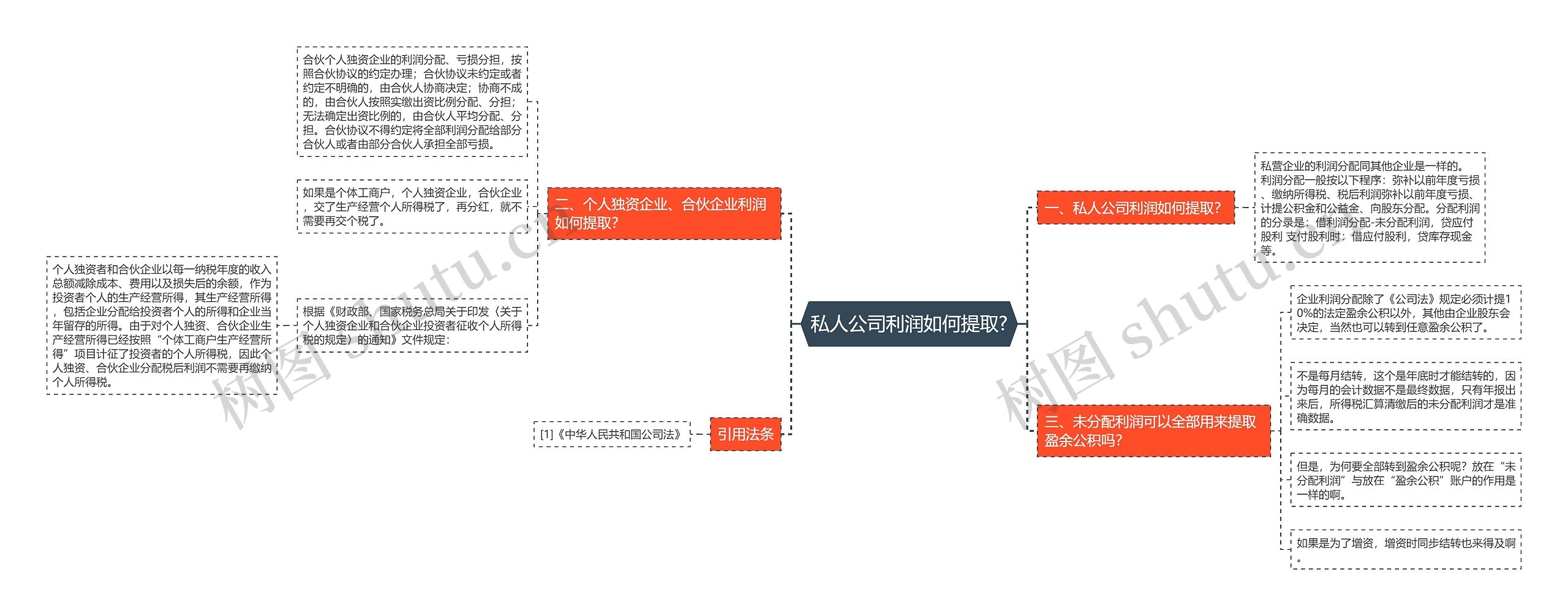 私人公司利润如何提取?思维导图