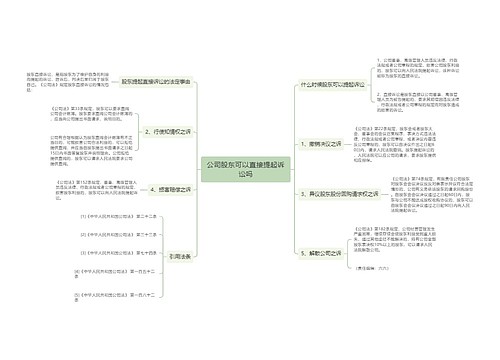 公司股东可以直接提起诉讼吗