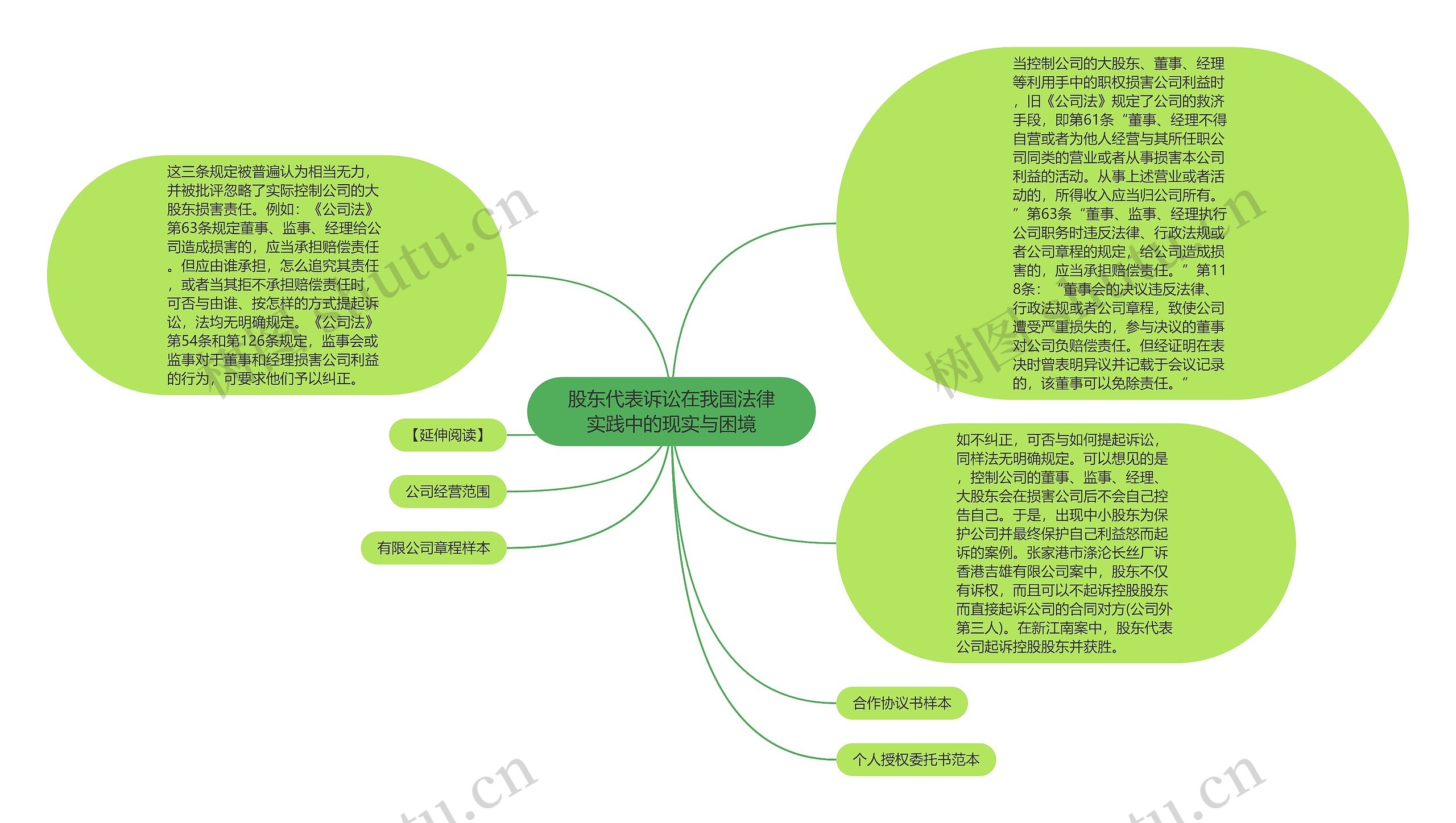 股东代表诉讼在我国法律实践中的现实与困境思维导图