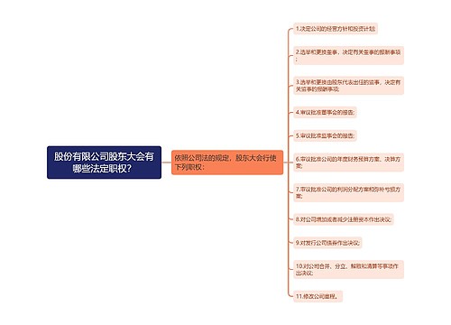 股份有限公司股东大会有哪些法定职权？