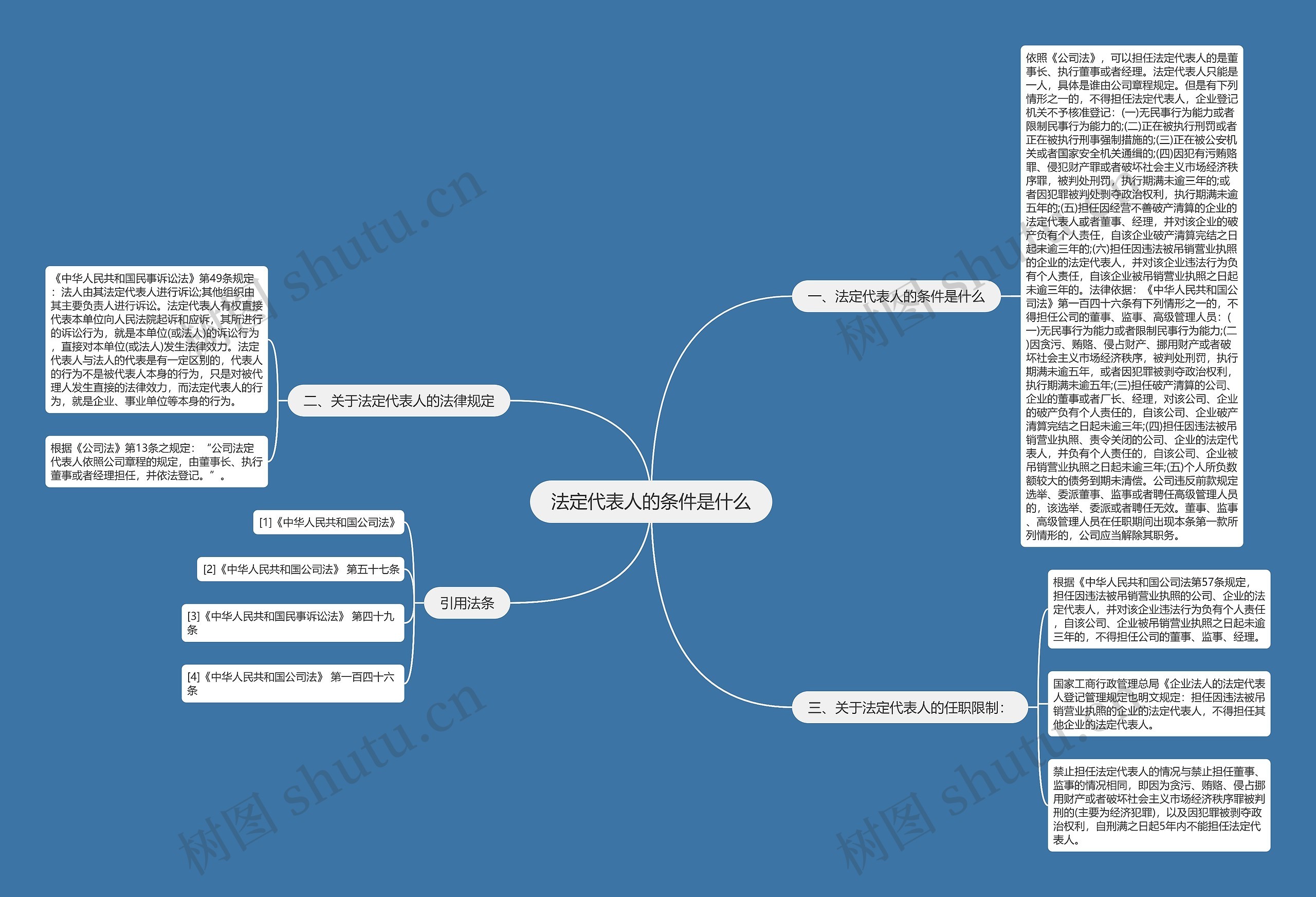 法定代表人的条件是什么思维导图