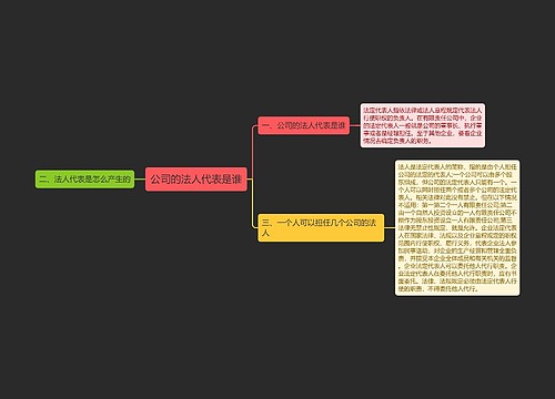 公司的法人代表是谁