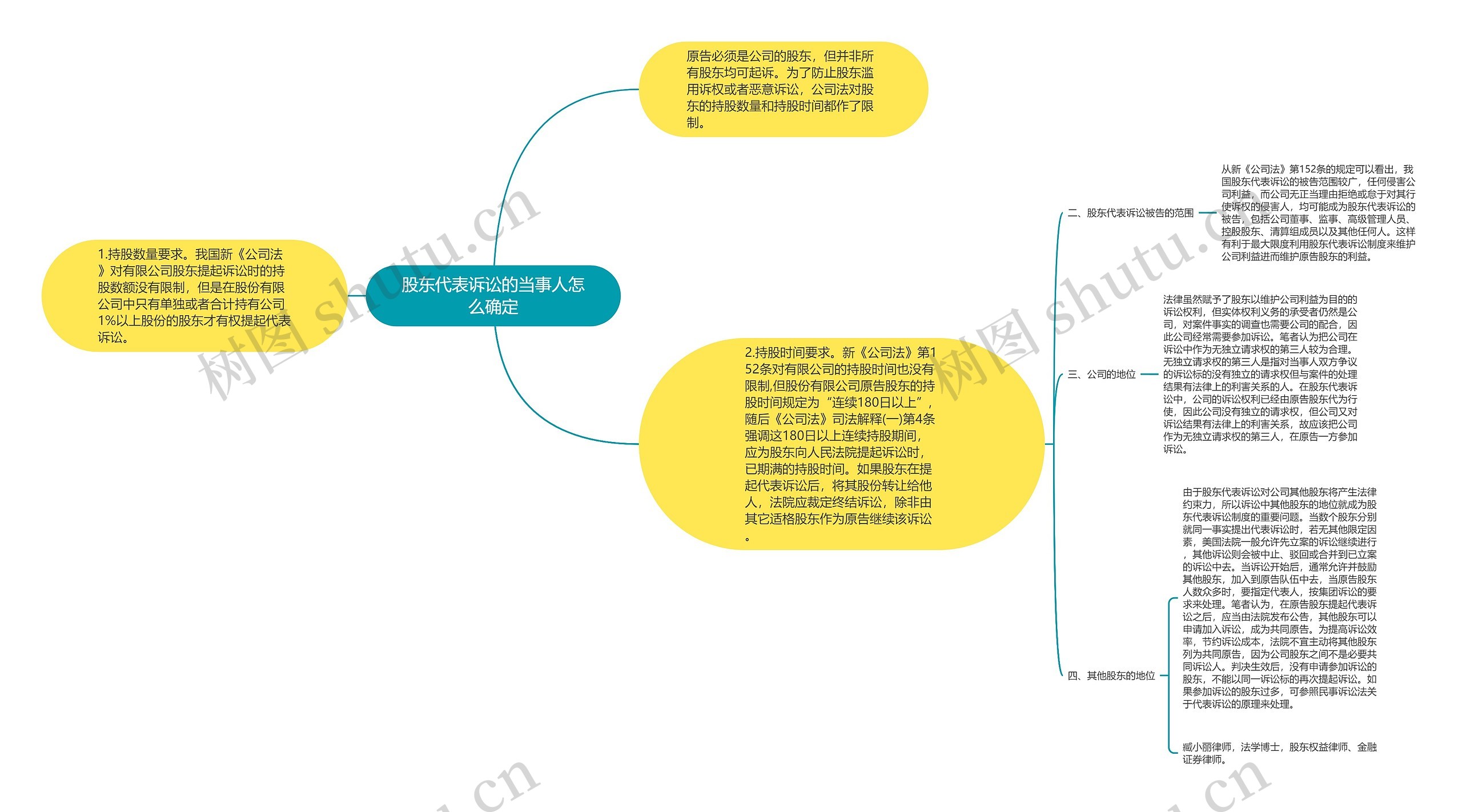 股东代表诉讼的当事人怎么确定思维导图