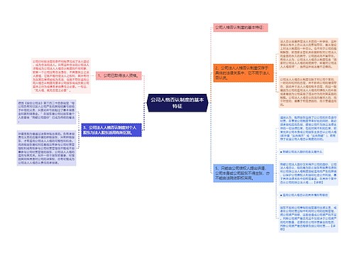 公司人格否认制度的基本特征