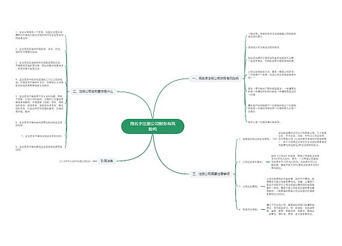 用名字注册公司财务有风险吗