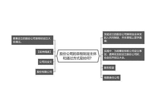 股份公司的章程制定主体和通过方式是如何？