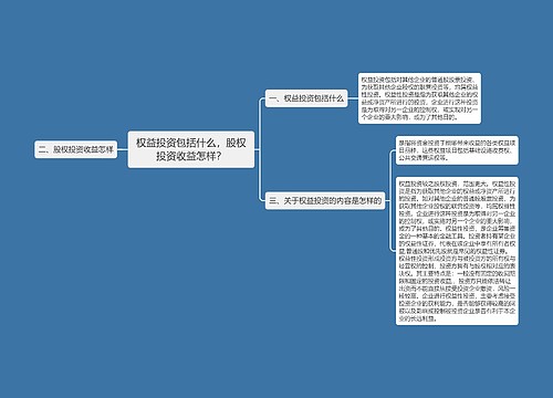 权益投资包括什么，股权投资收益怎样？