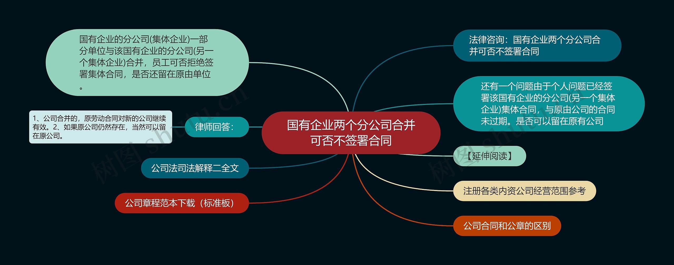 国有企业两个分公司合并可否不签署合同