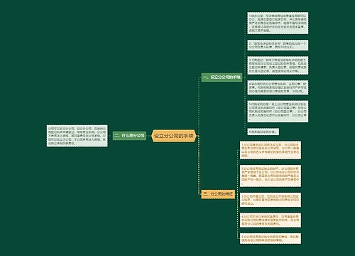 设立分公司的手续