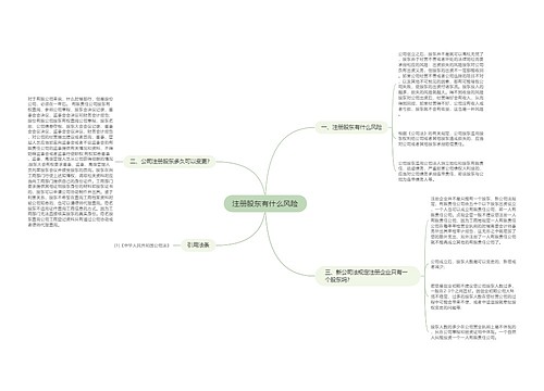 注册股东有什么风险