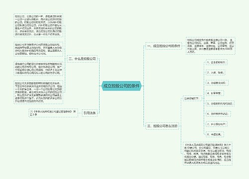 成立控股公司的条件