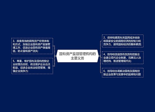 国有资产监督管理机构的主要义务