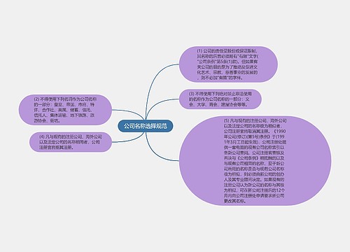 公司名称选择规范