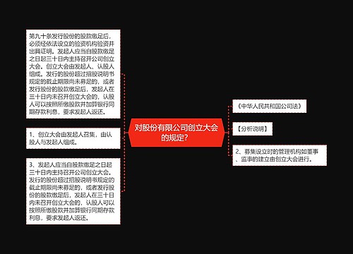 对股份有限公司创立大会的规定？