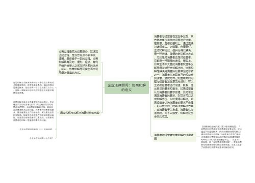 企业法律顾问：协商和解的定义