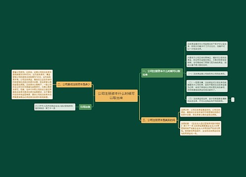 公司注册资本什么时候可以取出来