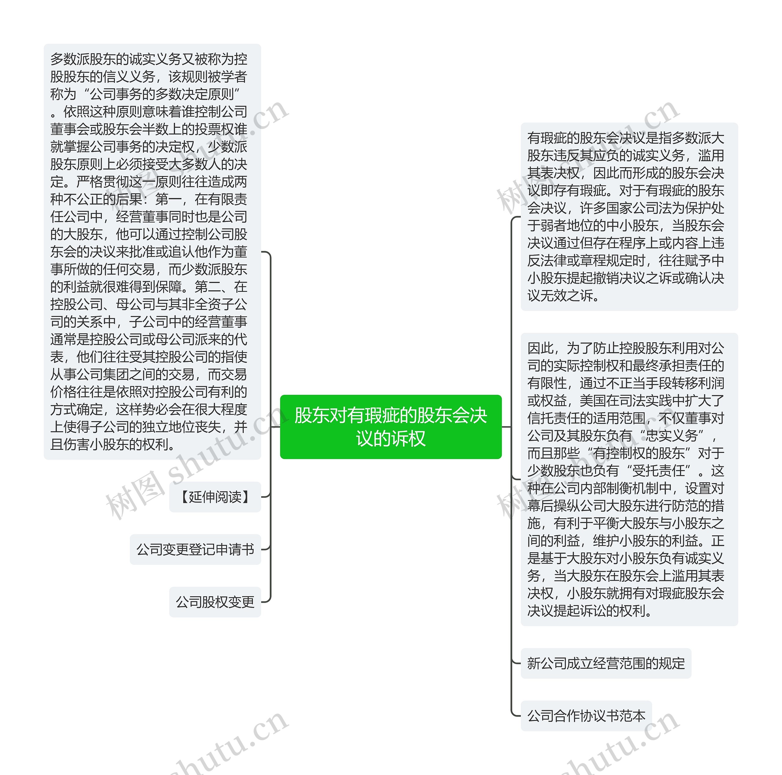 股东对有瑕疵的股东会决议的诉权思维导图