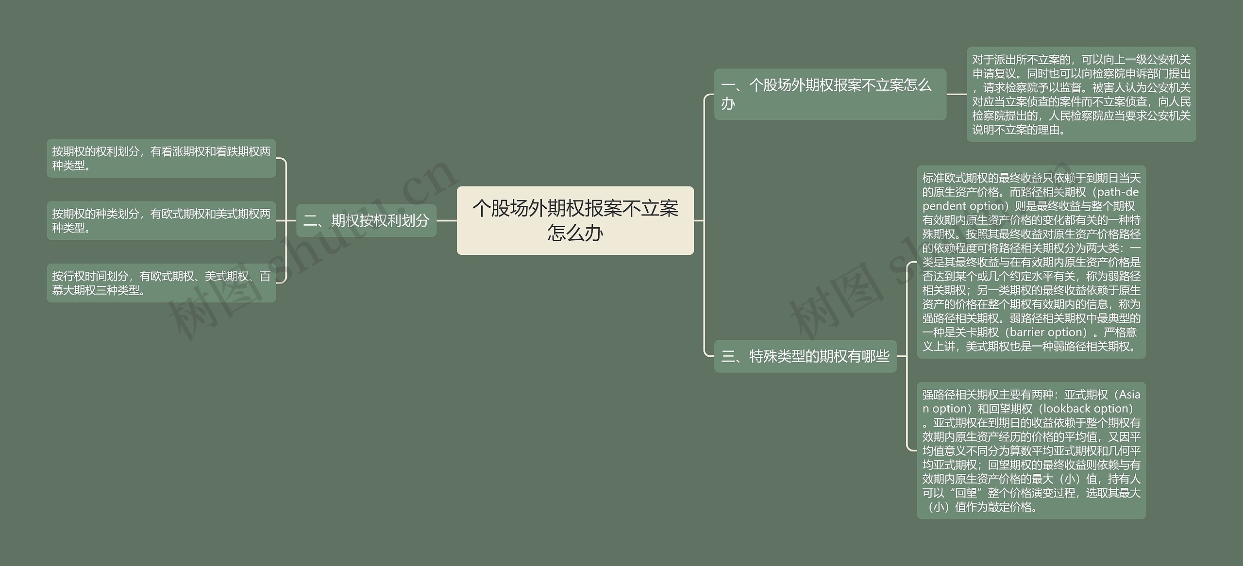 个股场外期权报案不立案怎么办思维导图