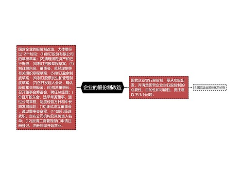 企业的股份制改造