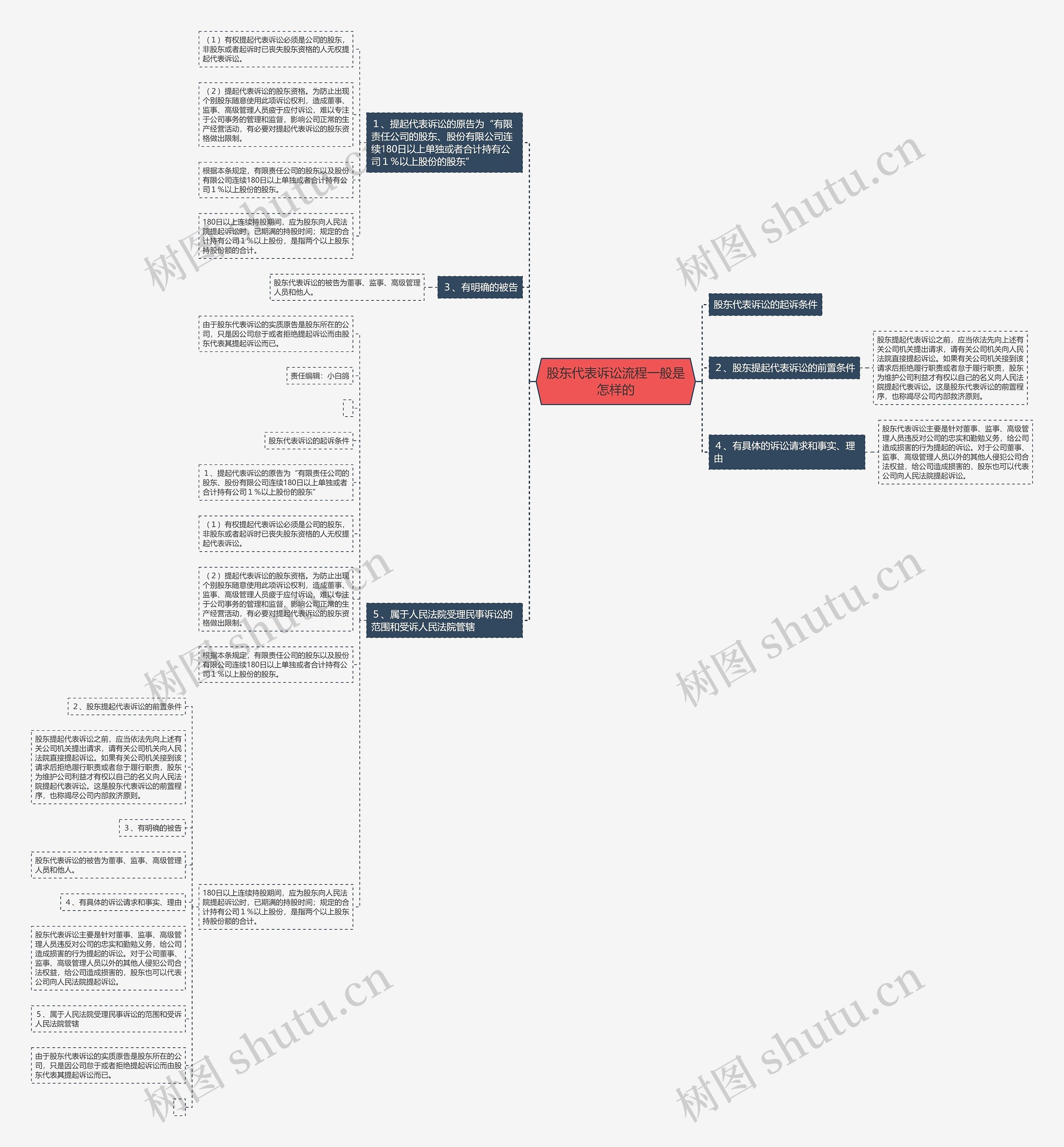 股东代表诉讼流程一般是怎样的思维导图高清图 股东代表诉讼流程一般是怎样的思维导图