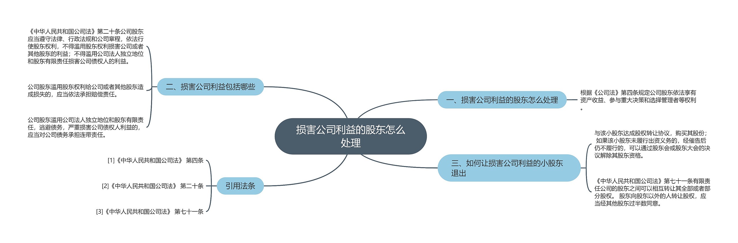 损害公司利益的股东怎么处理思维导图