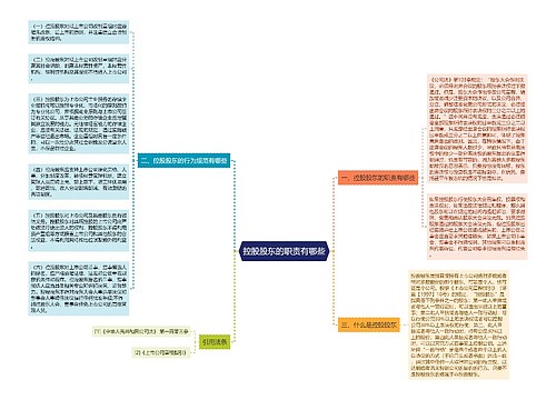 控股股东的职责有哪些