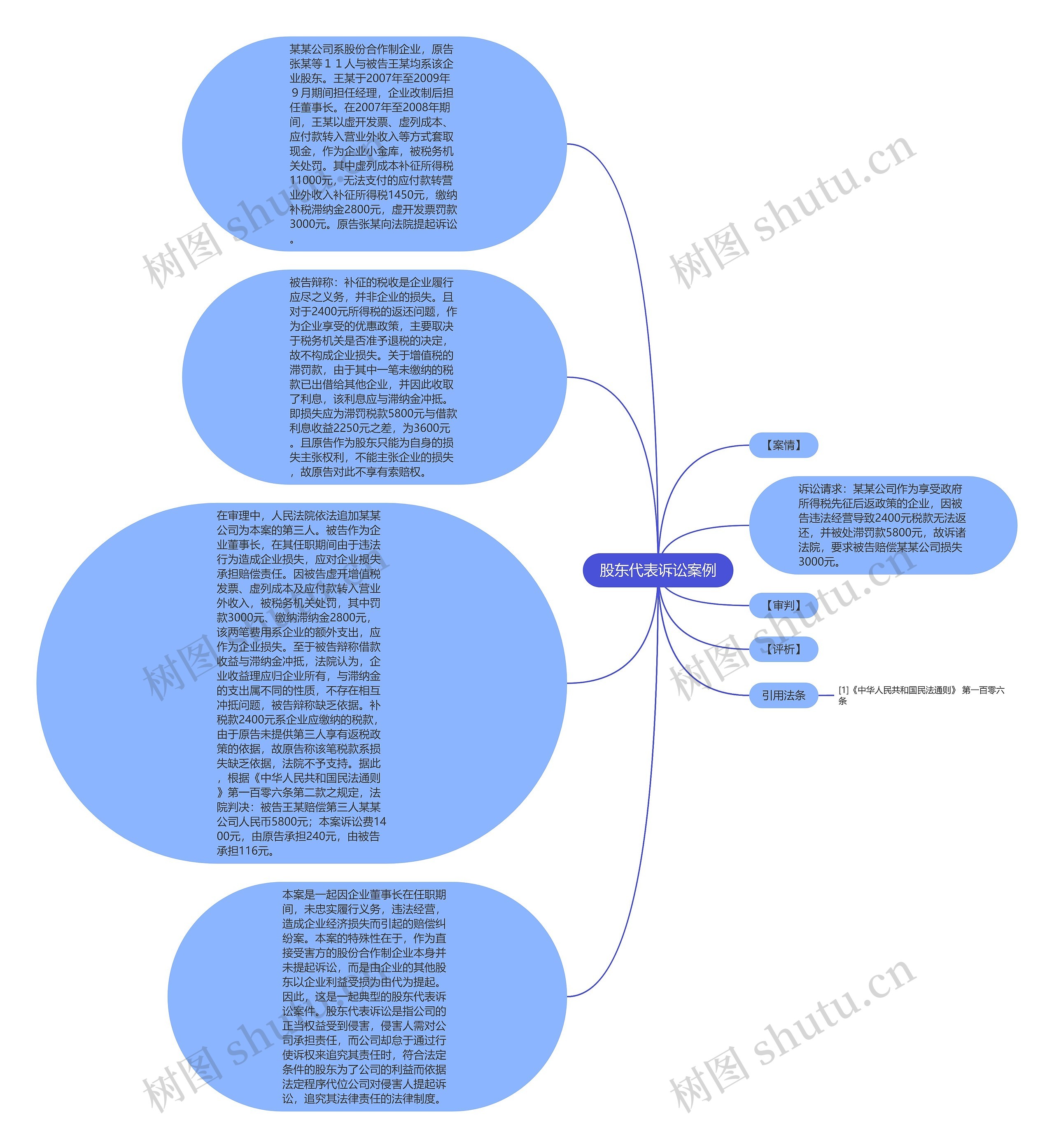 股东代表诉讼案例思维导图