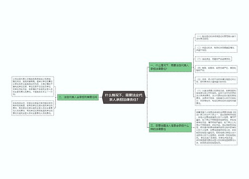 什么情况下，需要法定代表人承担法律责任?