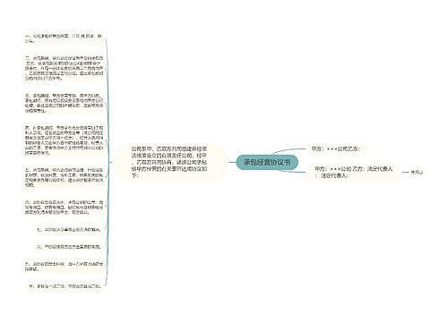 承包经营协议书