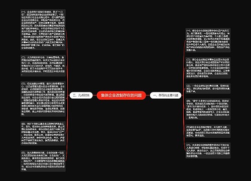 集体企业改制存在的问题