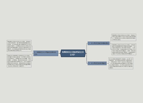 有限责任公司如何设立分公司？