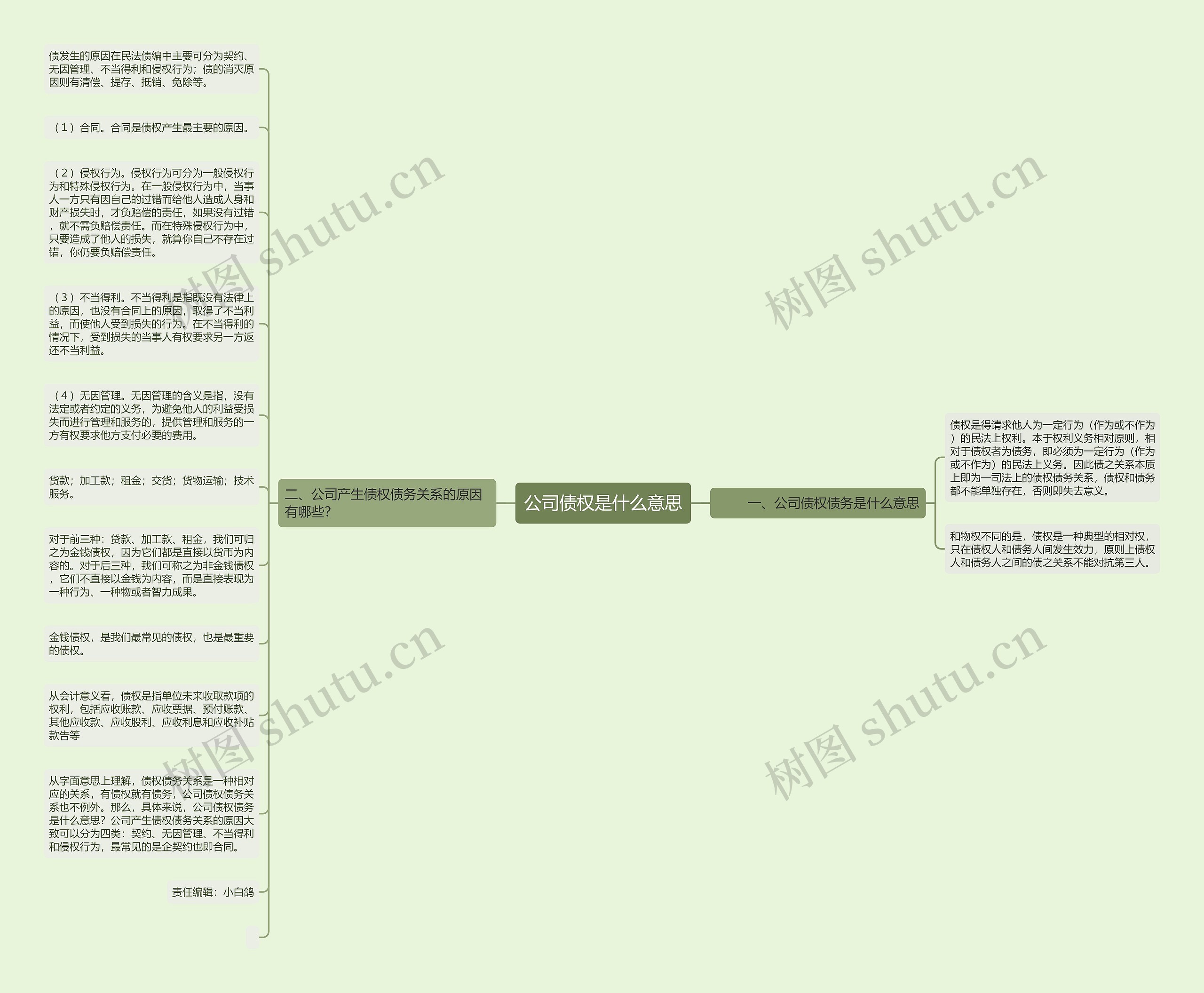 公司债权是什么意思思维导图