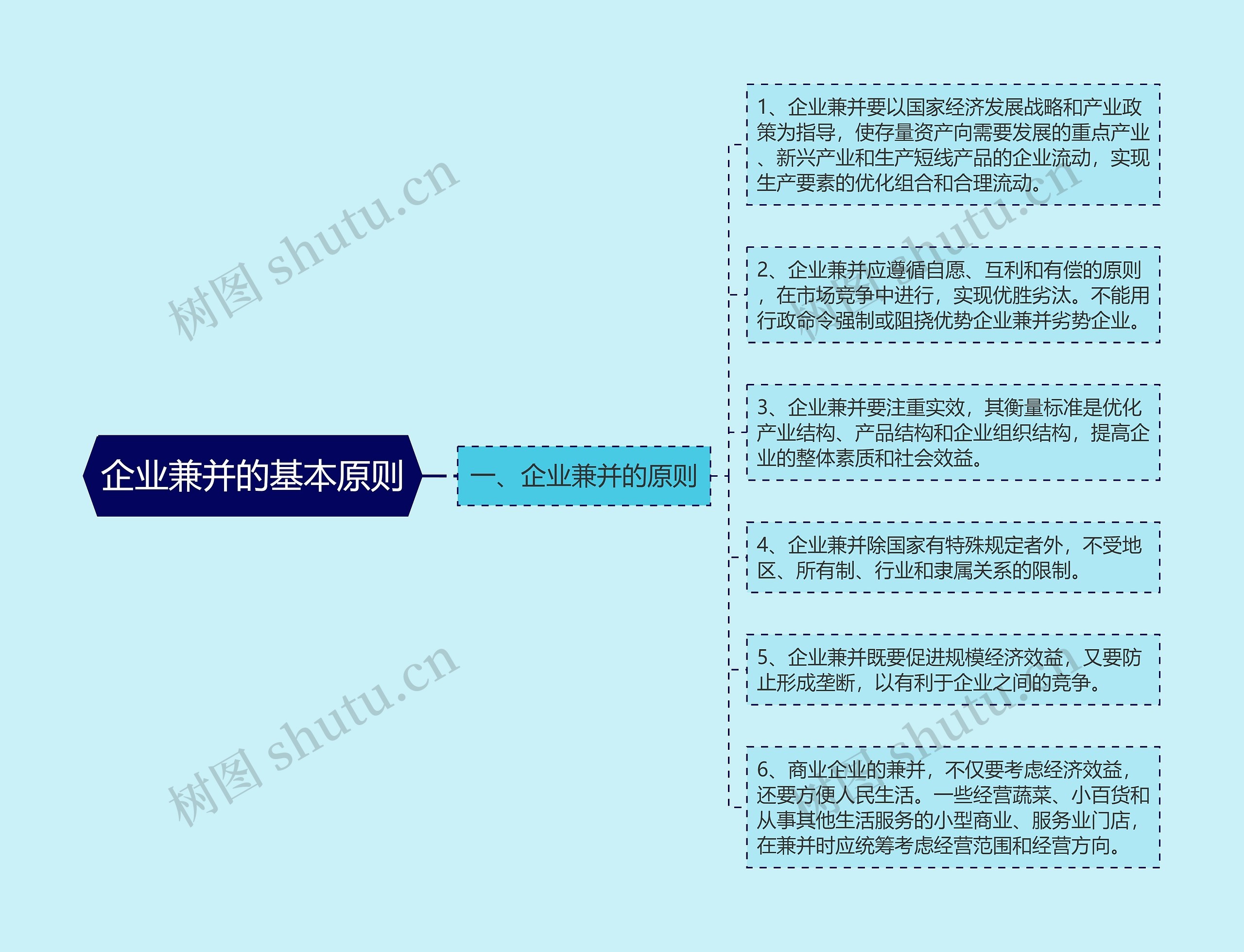 企业兼并的基本原则思维导图